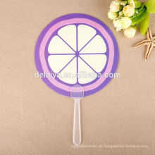 2017 Custom Shaped Printed Hand Fan für Sommer Werbegeschenke